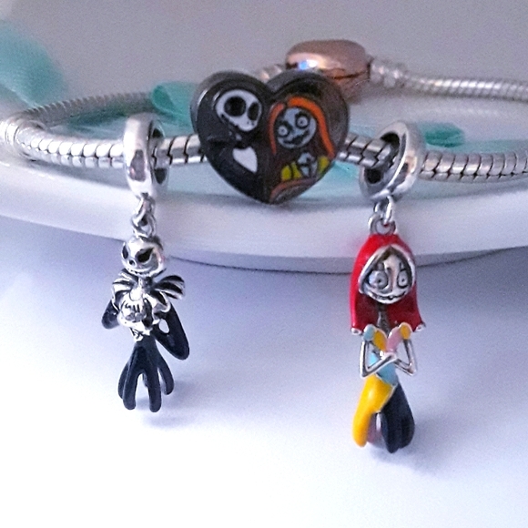 Nightmare before Christmas 3 charm set S925 Sterling Silver Pandora compatible - Picture 5 of 6
